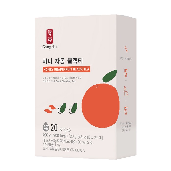 공차 허니자몽블랙티, 20g, 20개입 대표 이미지 - 자몽 블랙티 추천