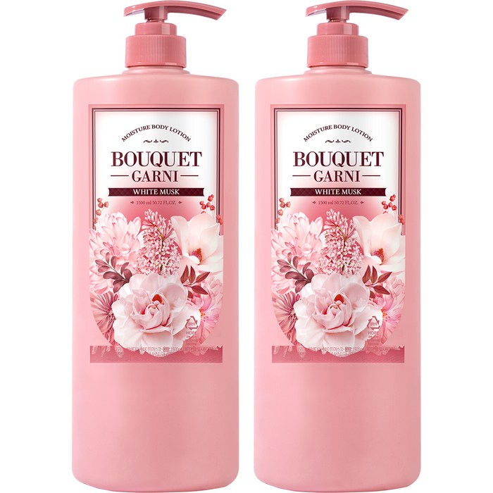 부케가르니 모이스처 바디로션 화이트머스크, 1500ml, 2개 대표 이미지 - 부케가르니 추천