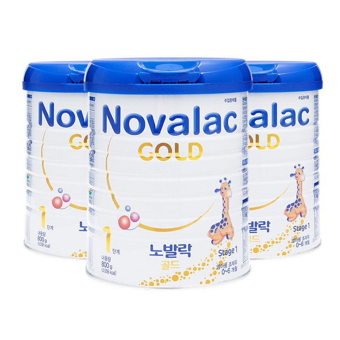 노발락 프리미엄 분유 골드 1단계, 800g, 3개 대표 이미지 - 1단계 분유 추천