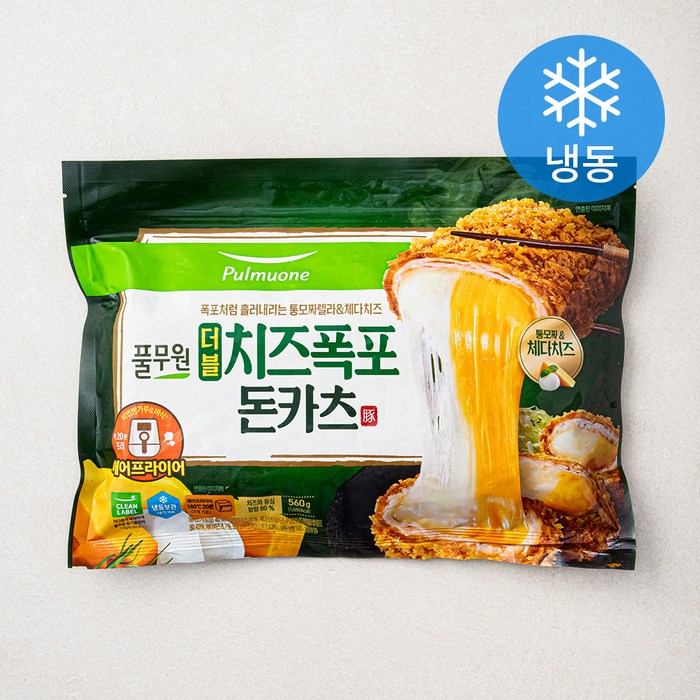 풀무원 더블 치즈폭포 돈카츠 (냉동), 560g, 1개 대표 이미지 - 치즈 돈까스 추천