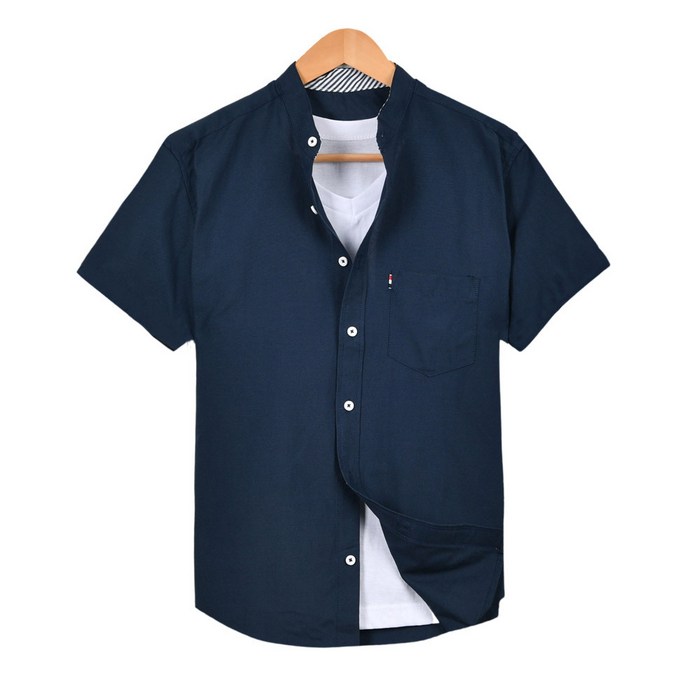 핫코드 남성용 옥스포드 차이나카라 반팔 셔츠 HC281 대표 이미지 - 남자 옥스포드 셔츠 추천