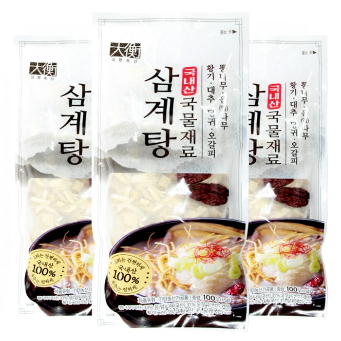 삼계탕 백숙재료, 100g, 3개 대표 이미지 - 삼계탕 재료 추천