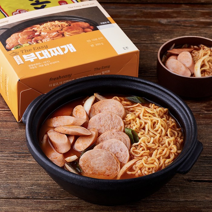 프레시지 The Easy 매콤칼칼 부대찌개, 350g, 1개 대표 이미지 - 펜션 밀키트 추천