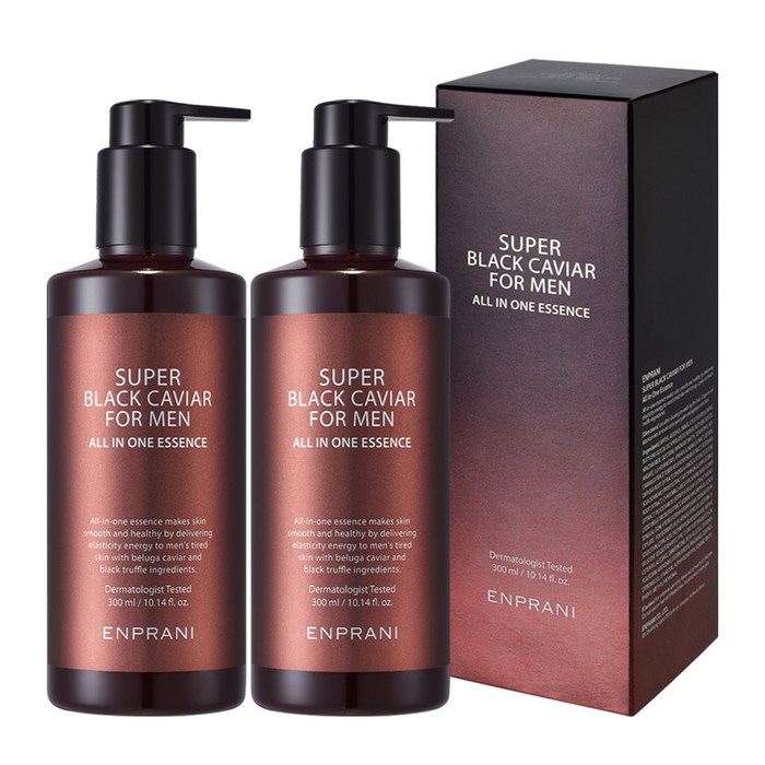 엔프라니 수퍼 블랙 캐비어 포맨 에센스 올인원, 300ml, 2개 대표 이미지 - 올인원 포맨 추천
