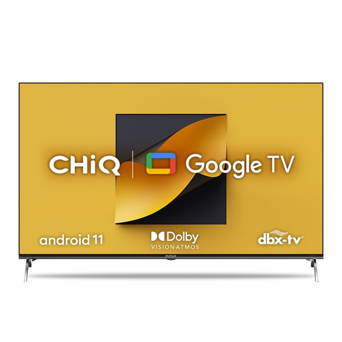 더함 4K UHD LED 구글 안드로이드 11 TV, 109cm, UA431UHD M8X CHIQ 2023, 고객직접설치, 스탠드형 대표 이미지 - 30만원대 TV 추천