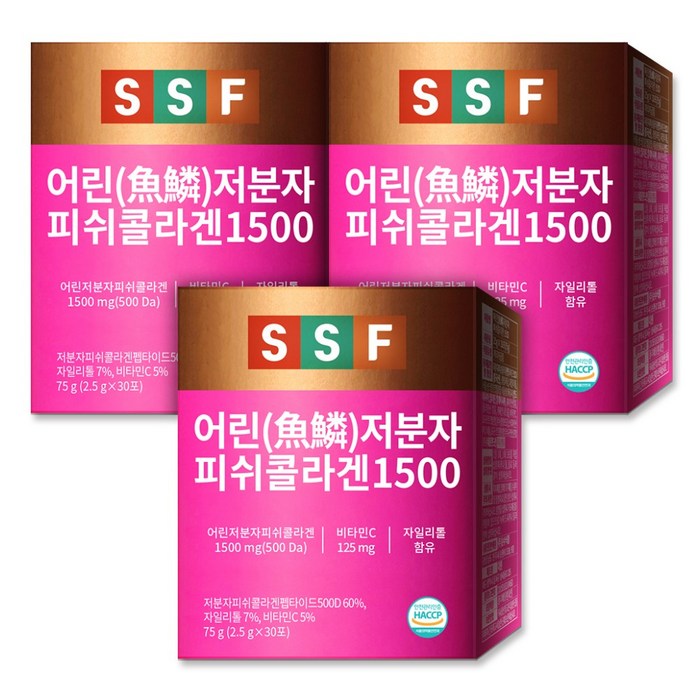 순수식품 저분자피쉬콜라겐 1500, 2.5g, 90개 대표 이미지 - 피부관리 영양제 추천