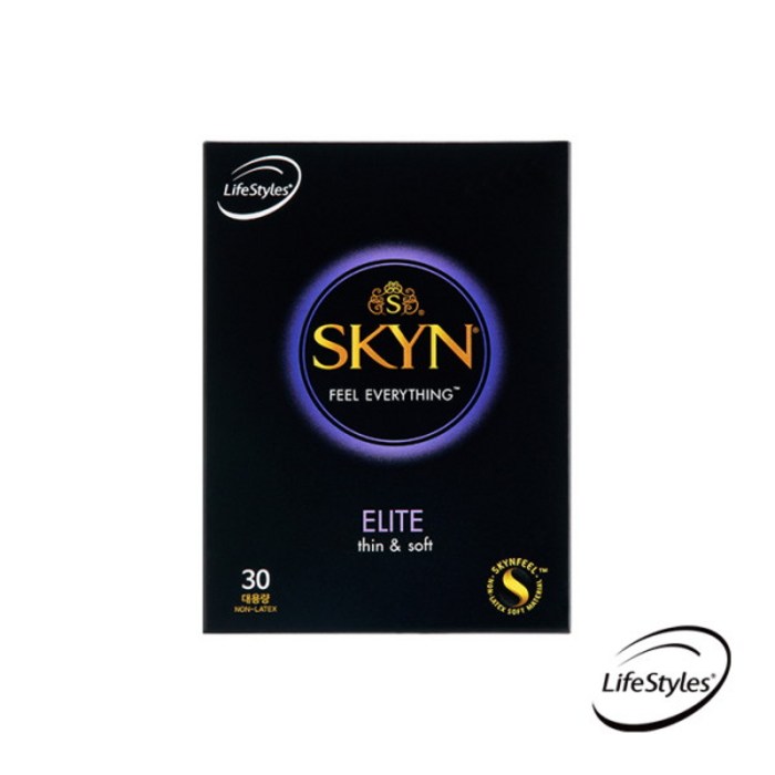 LIFESTYLES SKYN ELITE, 30개입, 1개 대표 이미지 - 돌기콘돔 추천