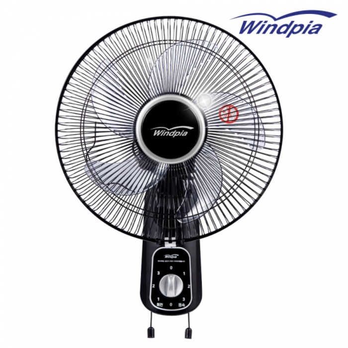 윈드피아 소형 33cm 블랙S 벽걸이선풍기 WF-1616R 설치형 식당선풍기 대표 이미지 - 저소음 서큘레이터 추천