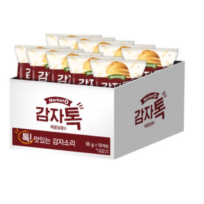 마켓오 감자톡 매콤달콤맛, 50g, 10개 대표 이미지 - 감자 추천