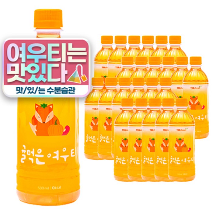 티트리트 귤먹은 여우티 페트, 24개, 500ml 대표 이미지 - 제로 음료수 추천