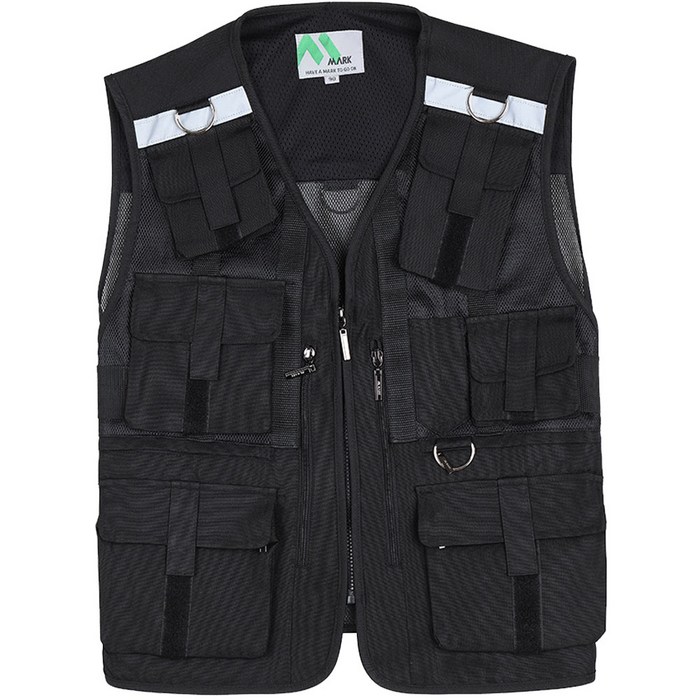 노블진 남성 배달대행조끼 배달용조끼 특수 라이더 퀵 안전, 블랙(111) 대표 이미지 - 배달옷 추천