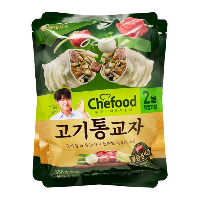 롯데푸드 고기통교자 350g+350g, 단품 대표 이미지 - 감자만두 추천