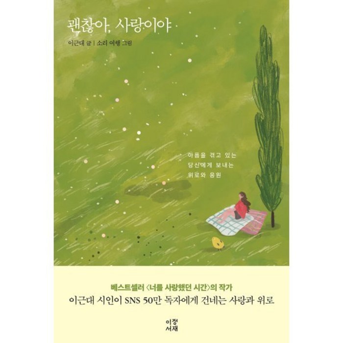 [이정서재]괜찮아 사랑이야 : 아픔을 겪고 있는 당신에게 보내는 위로와 응원, 이정서재, 이근대 대표 이미지 - 사랑 책 추천