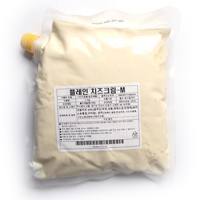 코다노 플레인 치즈 크림 1kg 대표 이미지 - 코다노 소스 추천