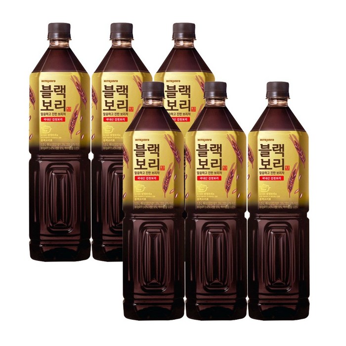 하이트진로 블랙보리 음료, 1.5L, 6개 대표 이미지 - 하이트진로 추천