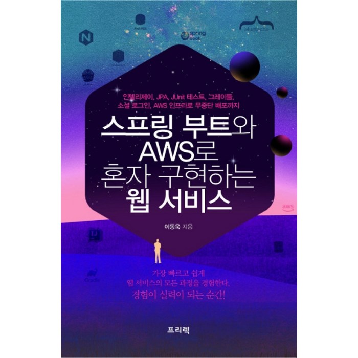 스프링 부트와 AWS로 혼자 구현하는 웹 서비스:인텔리제이 JPA JUnit 테스트 그레이들, 프리렉 대표 이미지 - 스프링 책 추천