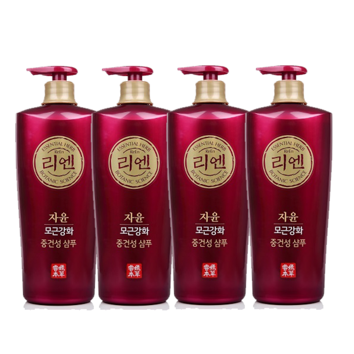 리엔 자윤 대용량 중건성샴푸 샴푸, 4개, 950ml 대표 이미지 - 중건성 샴푸 추천