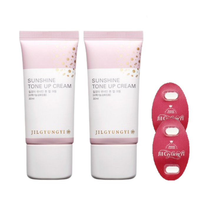 질경이 썬샤인 톤 업 크림 + 여성청결제 600mg * 2p 키트, 2개, 30ml 대표 이미지 - Y존 미백 추천