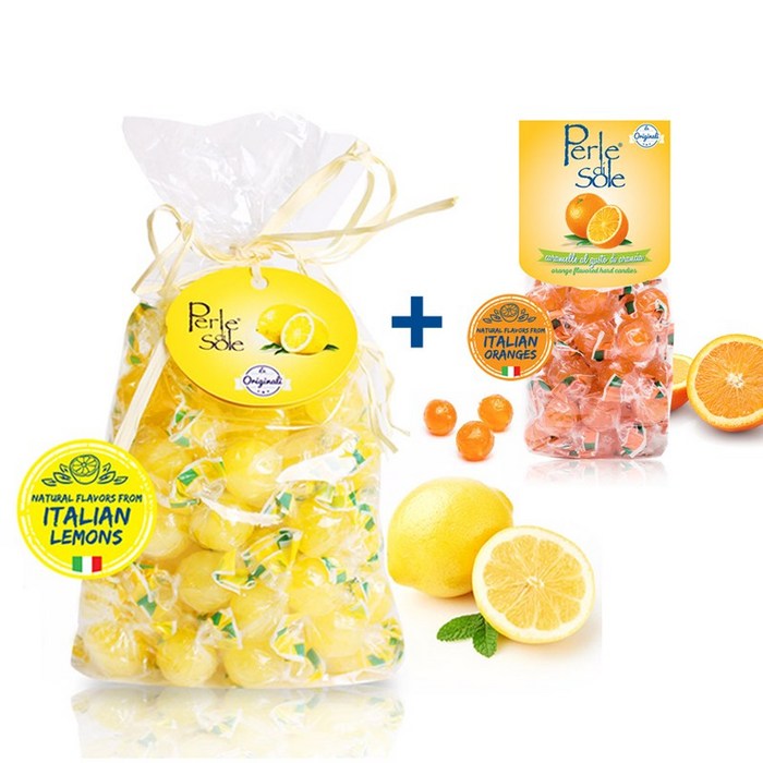 페를레디솔레 포지타노 캔디 레몬500g+오렌지200g, 1개 대표 이미지 - 이탈리아 레몬사탕 추천