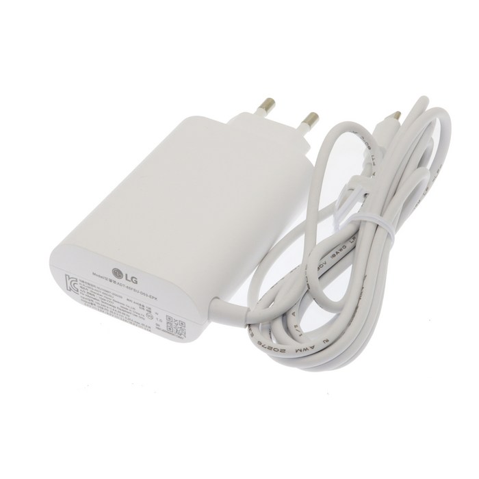 LG정품 PD 65W USB-C 2021그램 어댑터 충전기 ADT-65FSU-D03-EPK, 화이트 대표 이미지 - LG 노트북 충전기 추천