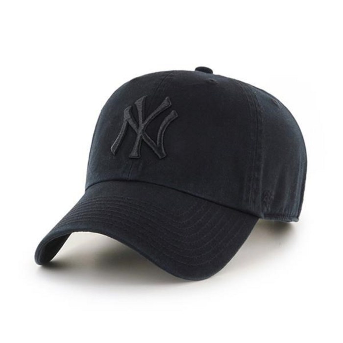MLB 47브랜드 모자 뉴욕 양키즈 올블랙 클린업 대표 이미지 - MLB 모자 추천