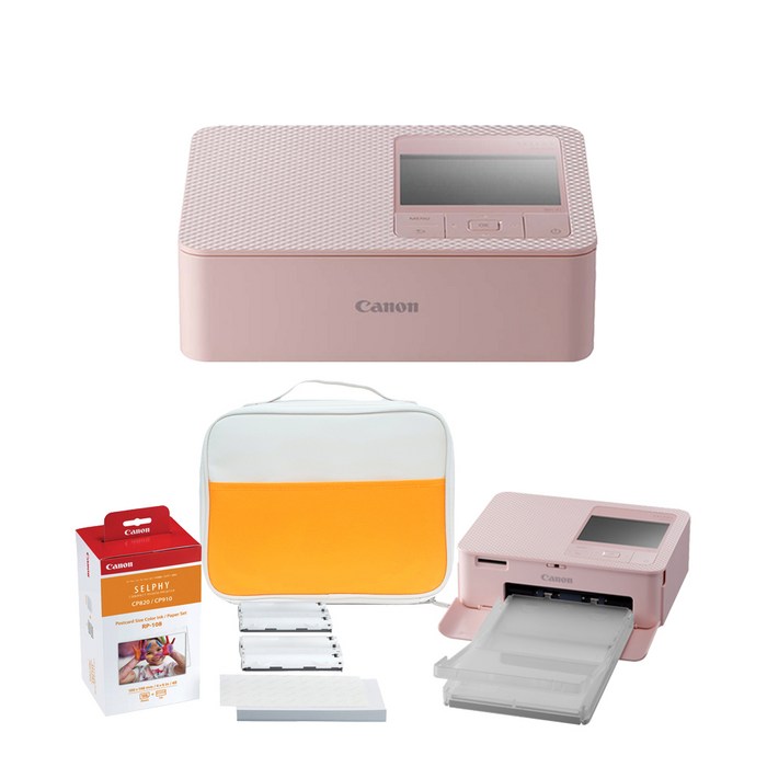 캐논 셀피 CP1500+인화지 RP-108(108매) 잉크포함+파스텔 가방 패키지 / 포토프린터 사진 인화기, 핑크+인화지 RP-108+파스텔 가방 대표 이미지 - 캐논 인스픽 추천