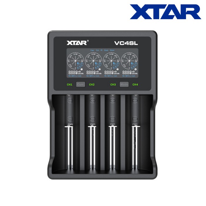 엑스타 VC4S VC4SL 허준충전기 18650 배터리 충전기 건전지 충전기, 1개 대표 이미지 - 전자담배 건전지 추천