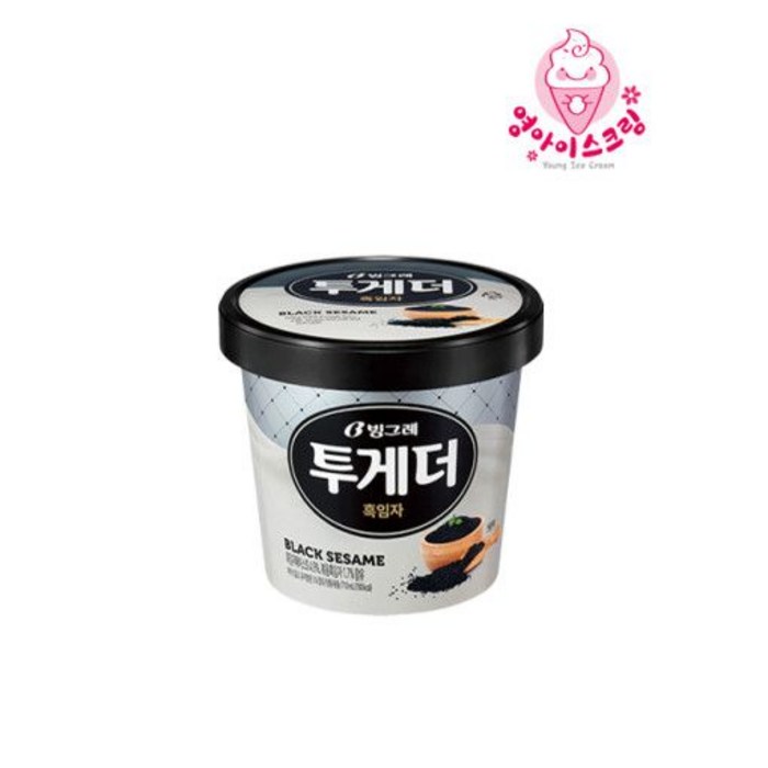 영아이스크림 빙그레 투게더 흑임자 판매 6개, 1개