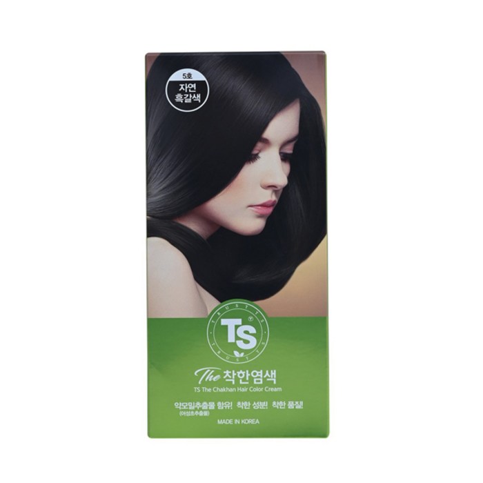 TS 착한염색약 5호 자연흑갈색(120g) 새치염색, 5호 자연흑갈색 대표 이미지 - TS 샴푸 추천