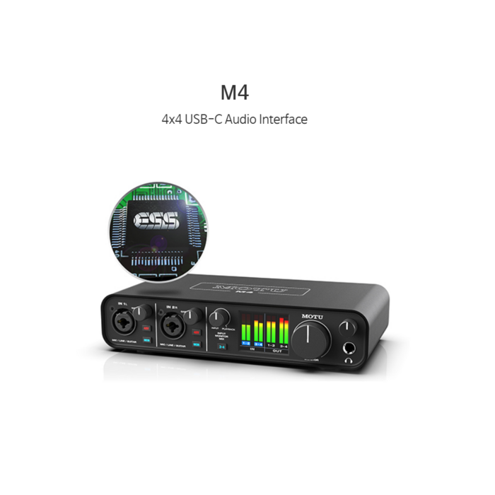 MOTU M4 모투 USB-C 오디오 인터페이스 루프백 정품 대표 이미지 - 오인페 추천