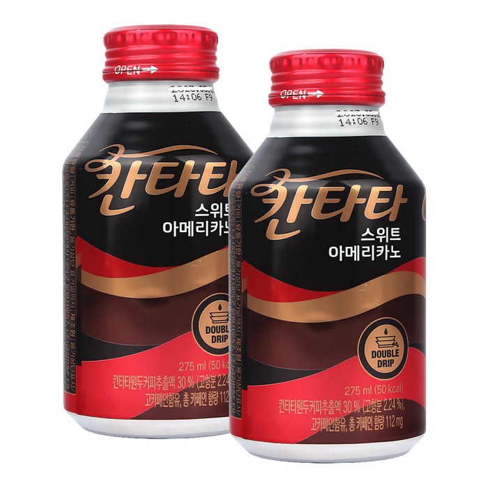 롯데칠성음료 칸타타 스위트아메리카노, 275ml, 24캔 대표 이미지 - 스위트 아메리카노 추천