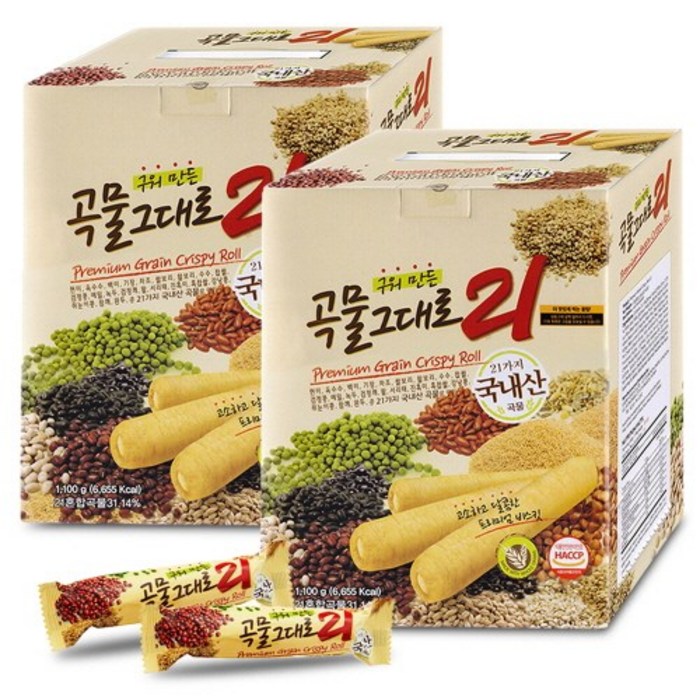 구워만든 곡물그대로21 크리스피롤 1100g x 2개 대표 이미지 - 크리스피롤 추천