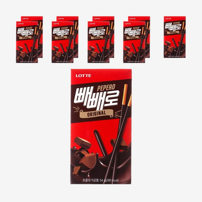 빼빼로 초코, 54g, 10개 대표 이미지 - 소풍 추천