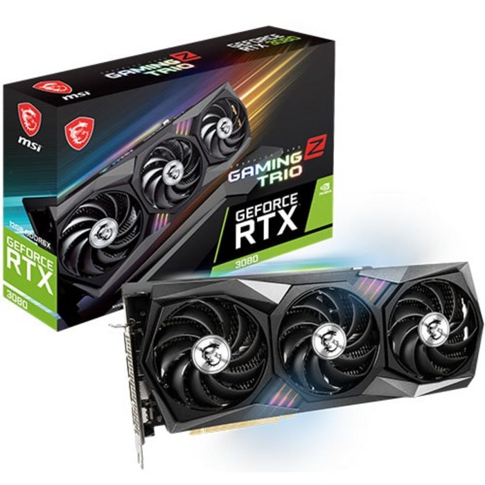 MSI 지포스 RTX 3080 게이밍 Z 트리오 D6X 12GB 트라이프로져2 LHR 대표 이미지 - 게이밍 그래픽카드 추천