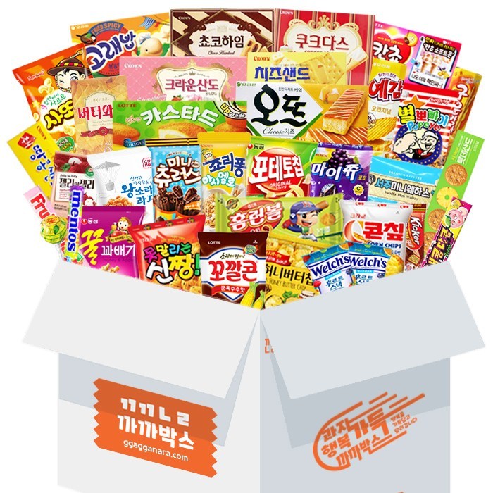 까까나라 럭키박스 35P 과자선물 고를필요없는 랜덤과자세트 사무실 어린이집 간식, 1SET 대표 이미지 - 과자 선물 추천