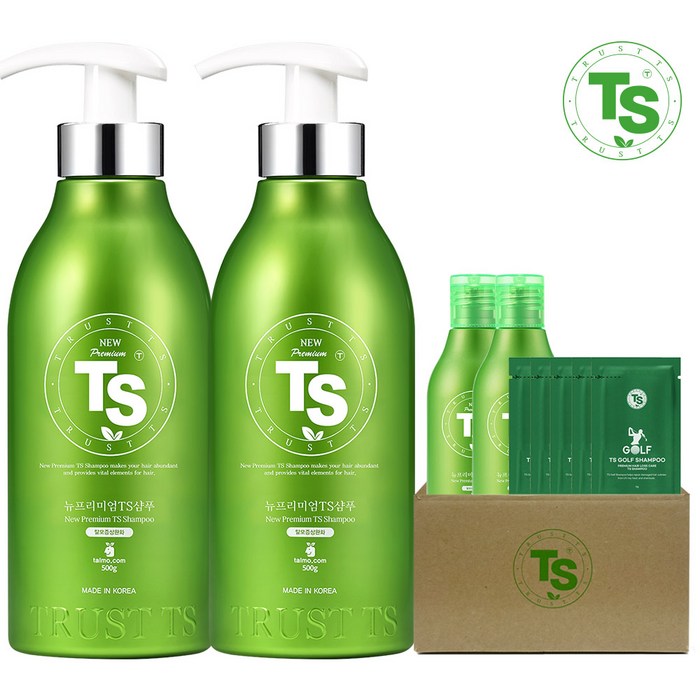 TS 뉴프리미엄 TS 샴푸 500g x 2p + 100g x 2p + TS 골프샴푸 6g x 5p, 1세트 대표 이미지 - TS 샴푸 추천