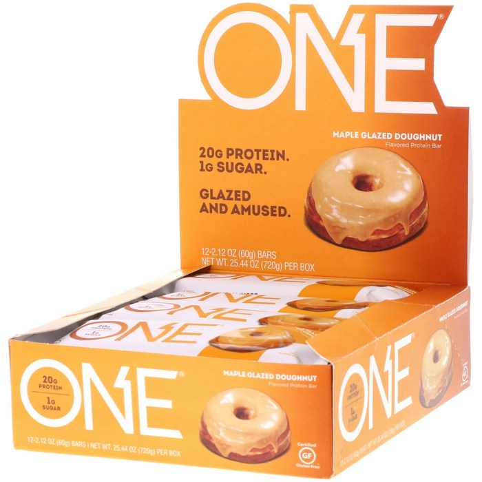 One Brands ONE 바 메이플 글레이즈드 도넛 12개 개당 60g212oz 대표 이미지 - 프로틴 도넛 추천