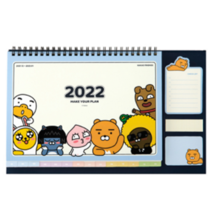 카카오프렌즈 2022 스페셜 탁상 캘린더, 네이비, 1개 대표 이미지 - 탁상달력 추천