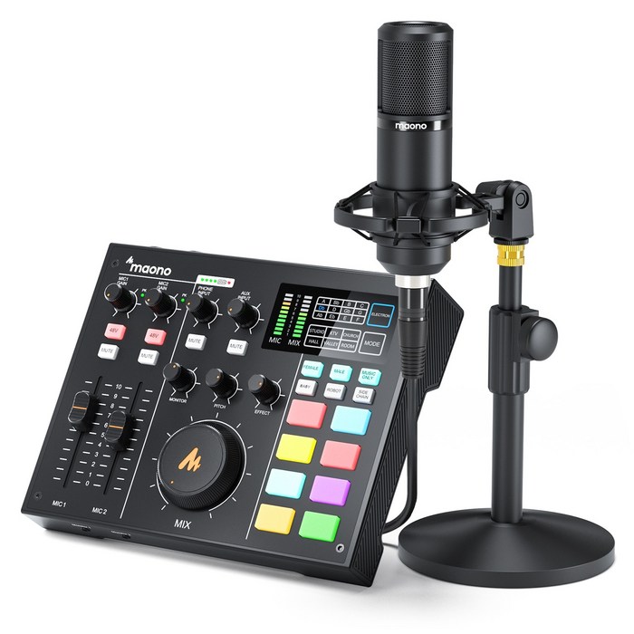 마오노 캐스터 오디오 인터페이스 루프백 XLR 전문용 홈레코딩 방송 장비, AU-AM100-K1 대표 이미지 - 오인페 추천