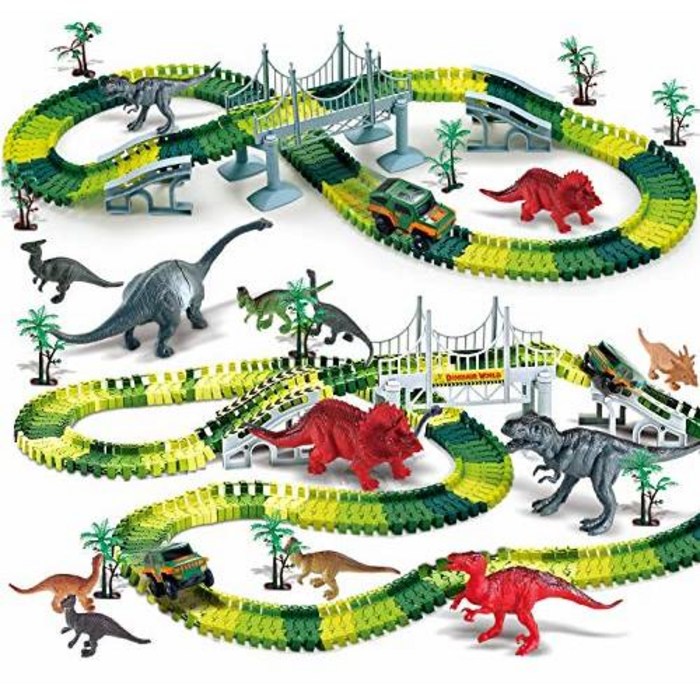 Toylin Dinosaur Toys Train Race Car Track Sets 195pcs Slot Ca/1497685, 상세내용참조, 상세내용참조, 상세내용참조