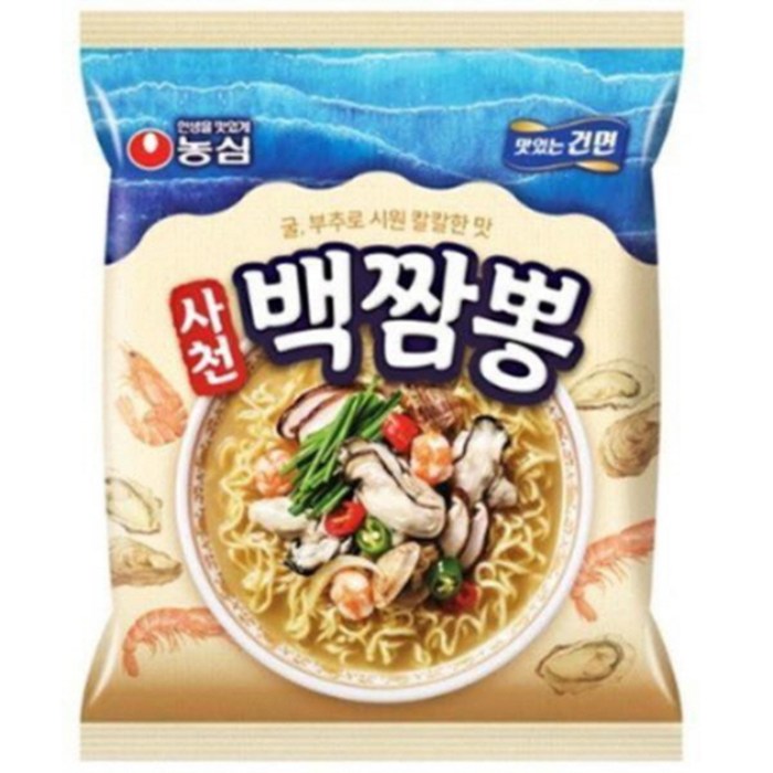 [메가마트]농심 사천 백짬뽕(멀티팩) 94g*4, 94g, 1개 대표 이미지 - 짬뽕라면 추천