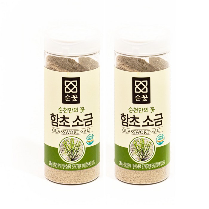 순꽃 순천만 함초소금 마일드 우수천일염사용, 240g, 2개 대표 이미지 - 허브솔트 추천