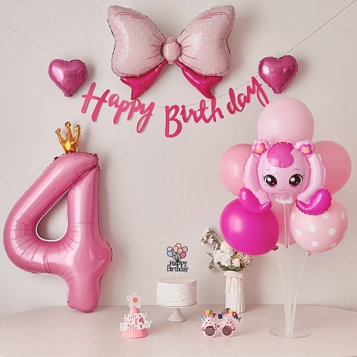 연지마켓 하츄핑 풍선 캐치 티니핑 생일 파티 용품 세트, 1세트 연지마켓 하츄핑 풍선 캐치 티니핑 생일 파티 용품 세트, 1세트