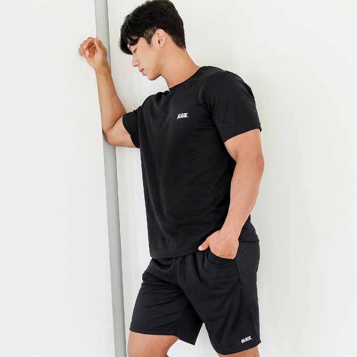블랙몬스터핏 BLACKSET 쿨론 헬스복 운동복 트레이닝 세트 대표 이미지 - 운동복 추천