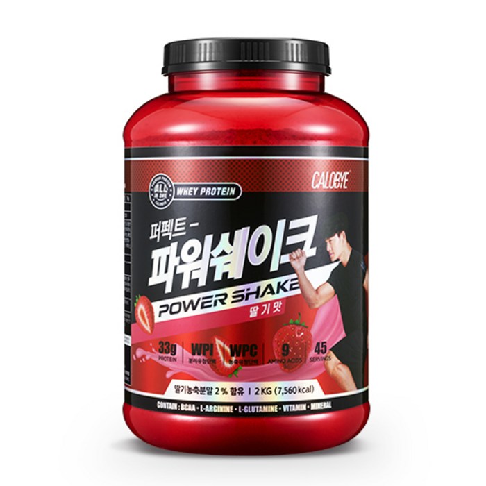 칼로바이 퍼펙트파워쉐이크 대용량 단백질보충제 프로틴 BCAA 딸기맛, 2000g, 1개 대표 이미지 - 에너지드링크 추천