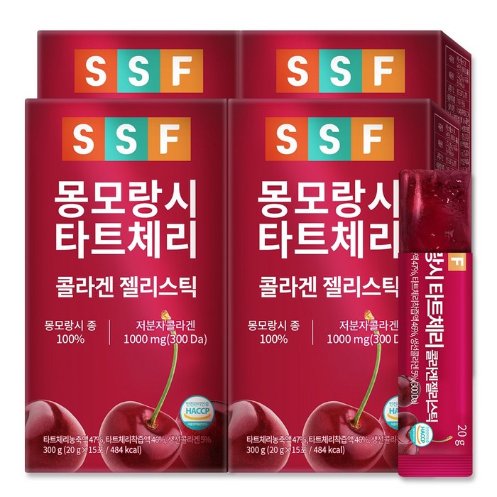 순수식품 몽모랑시 타트체리 콜라겐 젤리스틱, 20g, 60개 대표 이미지 - 콜라겐 젤리 추천