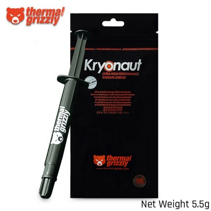 Kryonaut Thermal Grizzly 12.5W mK Arctic 4 서멀 구리스, Kryonaut 5.5g 5pcs 대표 이미지 - 써멀 구리스 추천