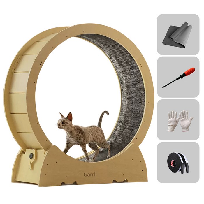 고양이캣휠 Garrl 고양이 캣휠 간단 설치 캣휠 저소음 반려동물 운동기구 S,M,L,XL