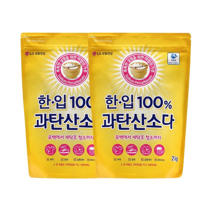 한입 100% 과탄산소다 리필형, 1kg, 2개 대표 이미지 - 과탄산소다 추천