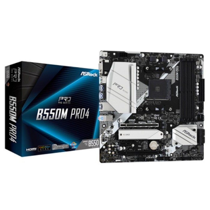 [ASRock] B550M PRO4 에즈윈 (AMD B550/M-ATX), B550M PRO4 에즈윈 (AMD B550 M-ATX) 대표 이미지 - AMD 메인보드 추천